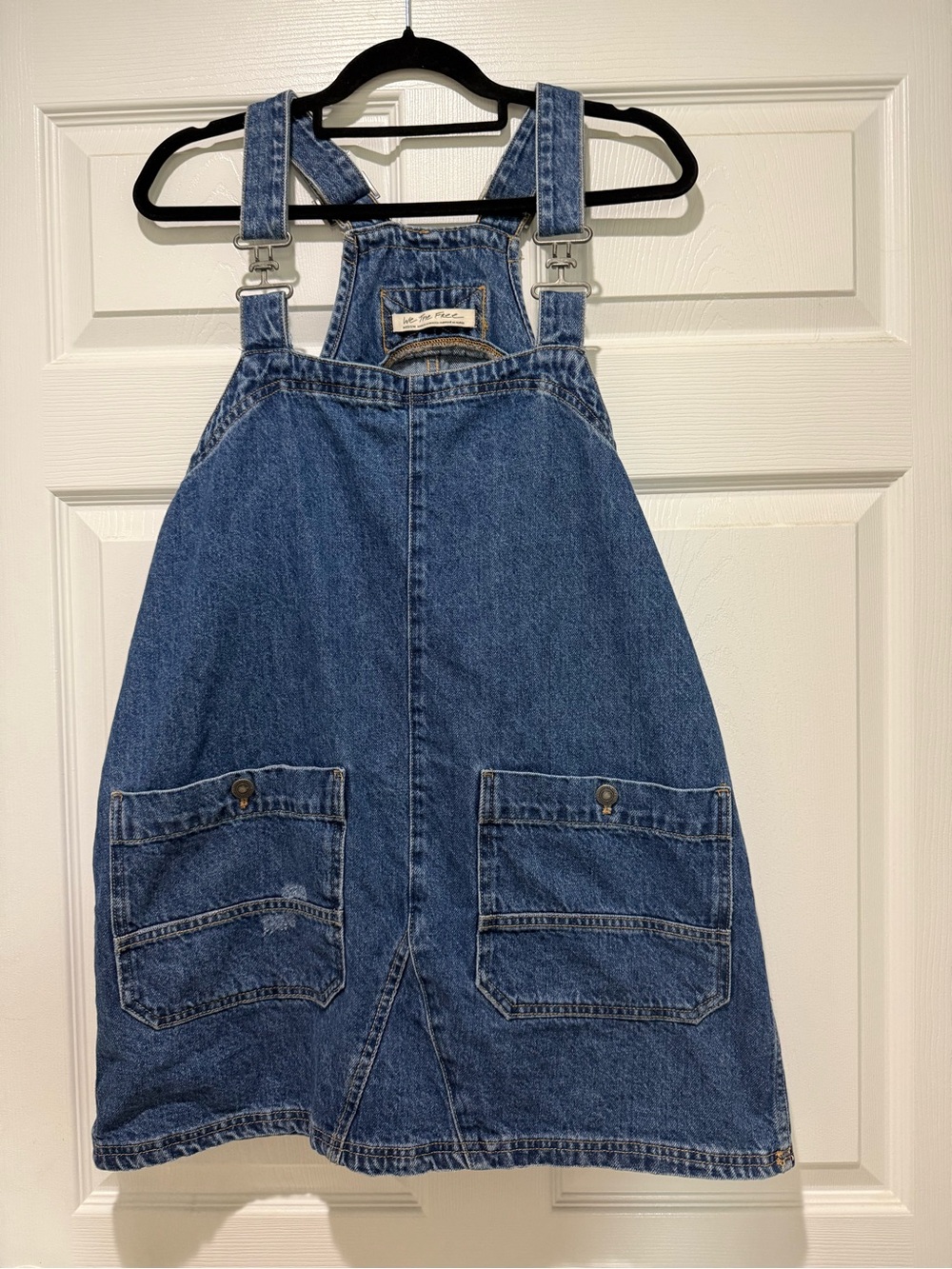 We The Free Indigo Denim Mini Overall Dress